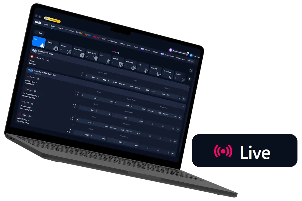 Live betting 1win Indonesia